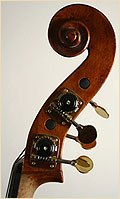German upright bass scroll