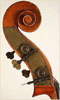 German double bass scroll