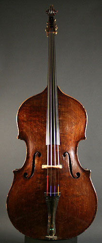 French upright bass scroll
